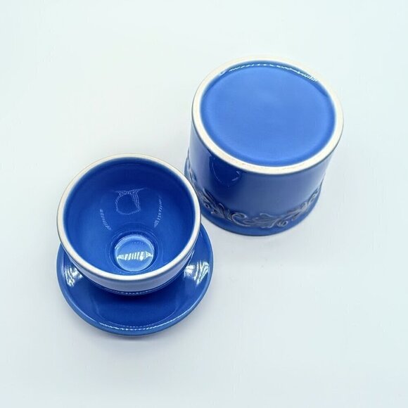 Cornflower Blue Ceramic Butter Bell Crock NWOT - Picture 4 of 5